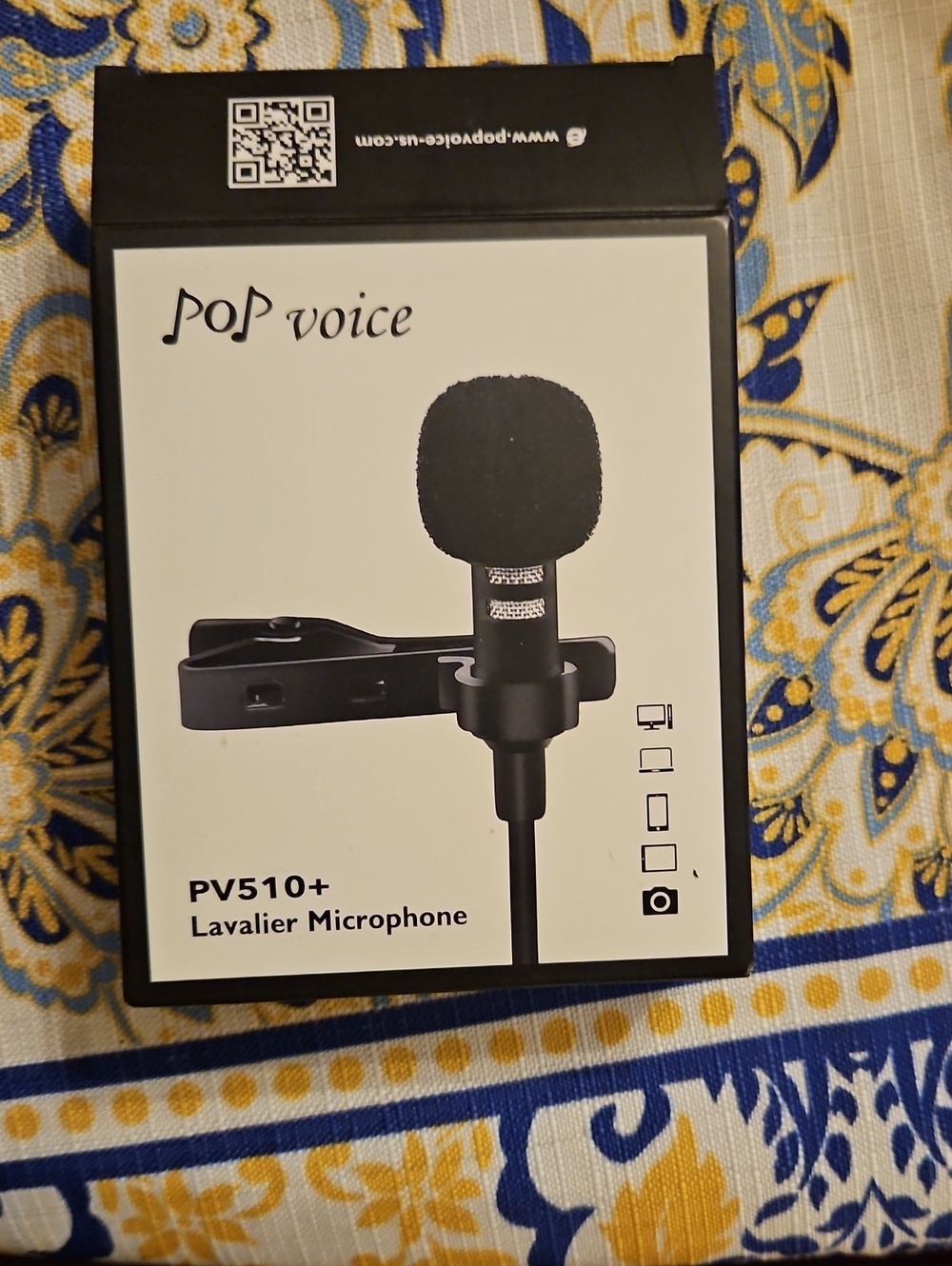 POP voice PV510+ Black Lavalier Microphone